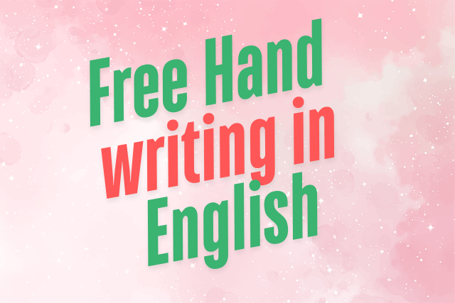 totho seba Free hand Writing in English